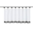thumbnail image 3 of Grommet Top Tailored Tier Half Curtain Window Voile Cafe Curtains Valance - Versatile Size for Choice - #6 57x24 Inch, Grey 6 57x24 Inch Grey, 3 of 6