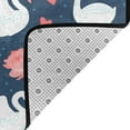 thumbnail image 4 of YFYANG 36"x24" Non-Slip Flannel Carpet Doormat, Living Room Bedroom Office Decorative Area Rugs, Indoor Cute Cartoon Swan Doodle Floor Mats, 4 of 7