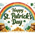 thumbnail image 4 of St Patricks Day Backdrop Banner Leprechaun Party Decor Lucky Charm Rainbow Background Holiday Decorations Balloons Props Celebration Gold Coins, 4 of 4