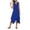 Blue, variant on Admvng Womens Dress V Neck Sleeveless Asymmetrical Hem Summer Comfy Dress