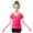 Hot Pink, variant on Kids Girls Leotard Dance Top Wrapped V Neck Short Sleeve Classics Gymnastics Ballet Sweater For Sports Yoga(130,Black)