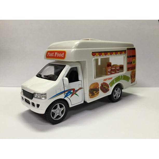 Kinsfun Food Truck Die Cast Metal Acción de retroceso de 5 pulgadas