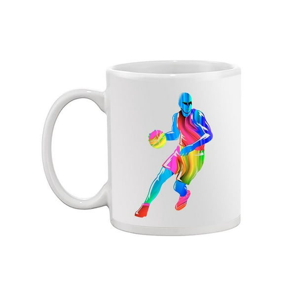 Colorful Basketball Player Mug - SPIdeals Designs,