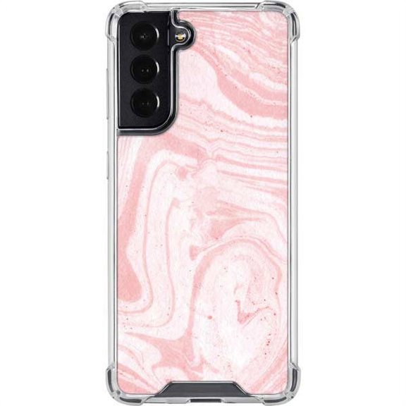 Skinit Marble Pink Marbling Galaxy S22 Clear Case