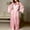 Pink, variant on Nexjvus Summer Silk Sexy Pajamas Women Long Satin Robes
