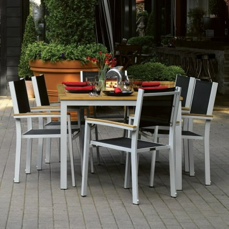 Oxford Garden Travira Black Patio Dining Set - Seats 6