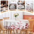 thumbnail image 5 of Round Tablecloth Red Christmas Eucalyptus Leaf Waterproof Oil Proof Polyester Table Cloth Cover Decor for Home Dining Outdoor,Patio,Parties, 60" Dia. Botanical Winter Floral White, 5 of 9