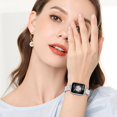 thumbnail image 5 of Compatible with Apple Watch 42mm 41mm 40mm 38mm, Slim Metal Strap for Apple Watch Series 10 9 8 7 6 5 4 3 2 1 SE, Silver, 5 of 5