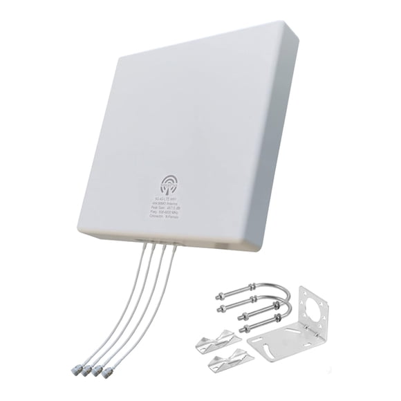 Panneau d'Antenne MIMO WiFi 5G 4G LTE 4x4 Antennes Externes Extérieures Directionnelles Longue Portée 600-6000 MHz pour Routeur Hotspots 4G LTE /5G T-Mobile Gateway (Seulement l'Antenne)