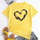 thumbnail image 2 of Camiseta de manga corta con cuello redondo y estampado de amor informal para mujer OAVQHLG3B Store lin121212, 2 of 4