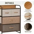 thumbnail image 5 of HOMCOM 4-Bin Dresser, 3-Tier Fabric Bins with Steel Frame, 5 of 8