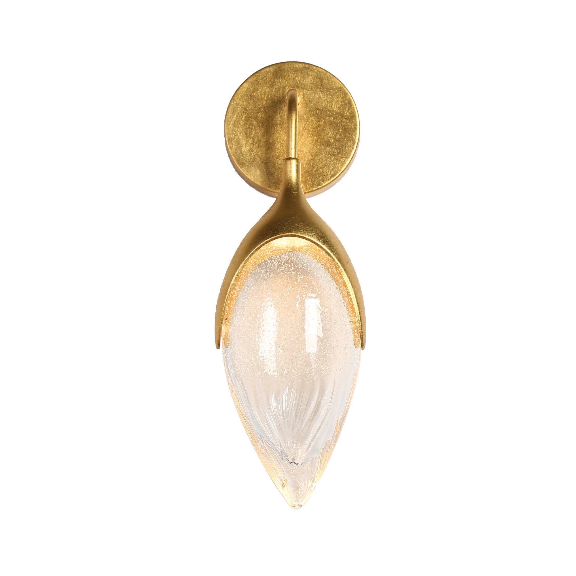 LNC Evacampbell 5-in W LED Wall Sconce Matte Gold for Living Rooms, Bathrooms and Bedrooms