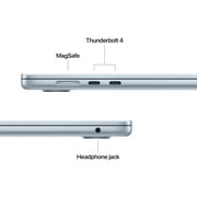 Apple 15 MacBook Air with M5 chip, 10 core CPU / 10 core GPU, 16GB Memory, 512GB SSD - Sky Blue