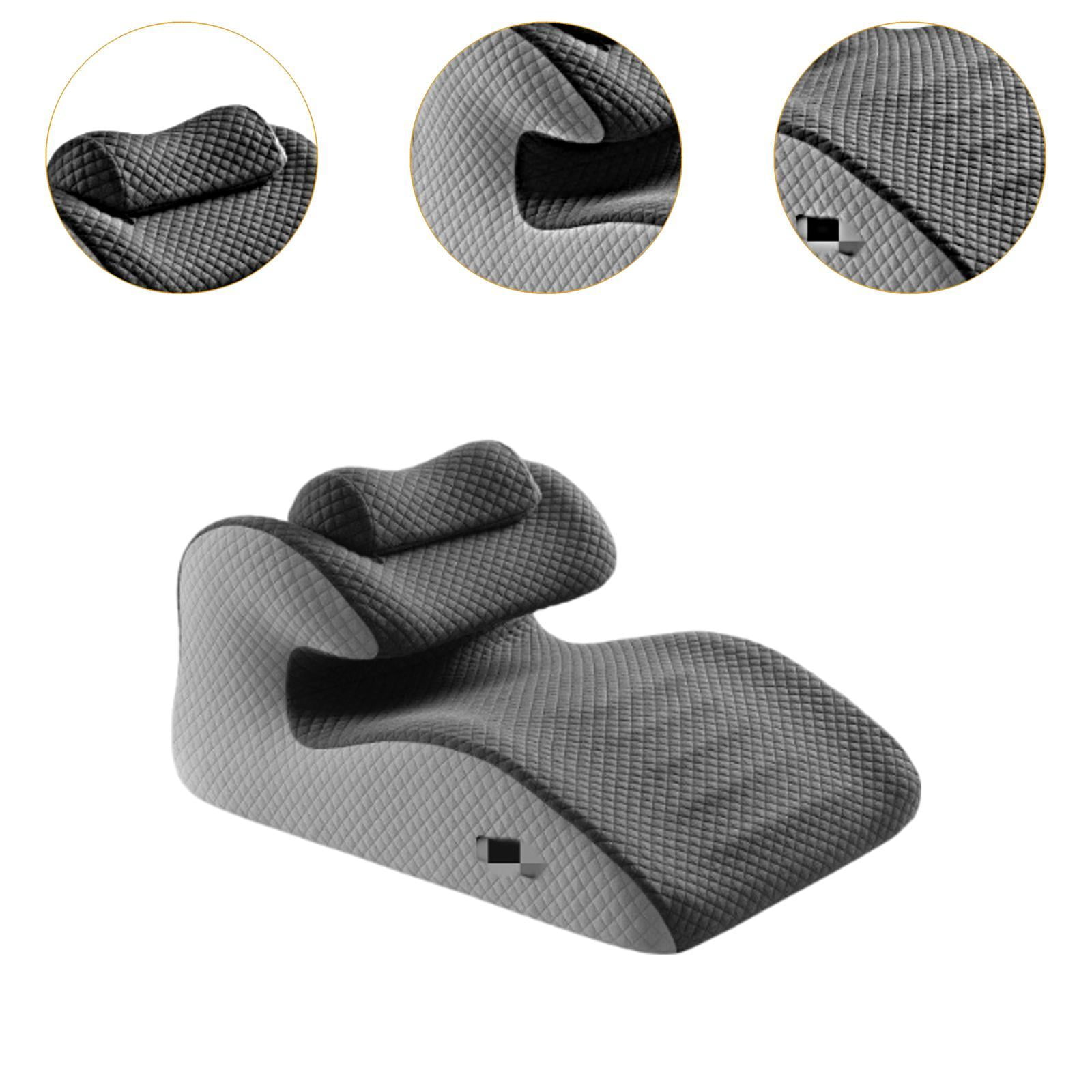 TISHITA Bed Wedge Pillow Memory Foam Portable Back Support Face Down Pillow Comfort Prone Pillow Ergonomic for Sitting Reading Gray