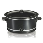 Hamilton Beach 8 Qt Slow Cooker, Stoneware Crock with Removable Pot, Black
