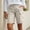 Beige, variant on Fnooota Bermuda Shorts for Women, Straight-leg Relaxed Fit Multi-pocket Summer Womens Cargo Shorts Beige Size S-2XL