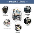 thumbnail image 4 of ALAZA Clear Backpack Bohemia Sailboat PVC Transparent BookBag, 4 of 7