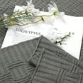 thumbnail image 4 of Soft 100% Cotton Knitted Throw Blanket for Couch Home Office Hotel Blanket Grey 50"x60", 4 of 7