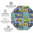 thumbnail image 3 of Fuzoiu Construction Machinery Print Leather Coasters Set,Drink Coasters Set of 4,for Tabletop Protection, Durable PVC Coasters,Home Décor and Housewarming Gift-Octagon, 3 of 6