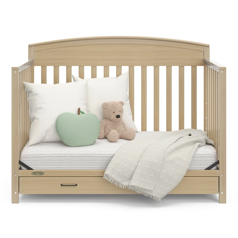 Graco Benton 5 in 1 Convertible Baby Crib with Drawer Driftwood