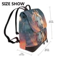 thumbnail image 2 of Sikiie Starry Sky Cute Horse Women Genuine Leather Backpack Fashion Rucksack Daypack Leather Casual Travel Backpacks for Women, 2 of 4