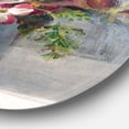 thumbnail image 2 of Designart 'Maison des Fleurs III' Art Mural Rond en Métal Style Ferme, 2 of 3