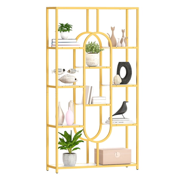Costway 1 PCS 5-Tier Bookshelf 69" Tall Etagere Bookcase with Open Storage Shelves Display Shelf