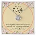 thumbnail image 2 of To My Wife You Brighten Up My Day Infinity Knot Necklace Message Card, 2 of 7