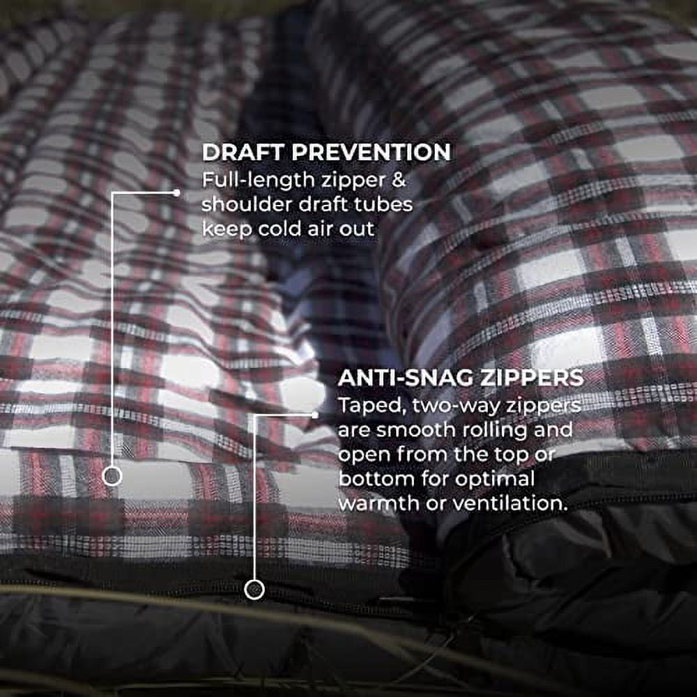 TETON Sac de Couchage Double Taille Grand; Chaud et Confortable