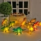 thumbnail image 1 of Guirnalda de luces de dinosaurio con 10 faroles | Decoración de cuento de hadas de 140 cm para habitación infantil, fiestas navideñas y festivas | Faroles de cartón para interior y exterior, 1 of 9