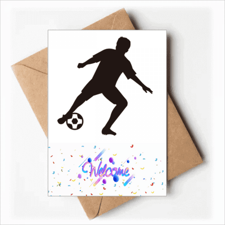 Outline Soccer Football Sports Welcome Back Greeting Cards Envelopes Blank