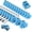 Blue, variant on 12 Pcs Magnetic Wrench Organizer, Modular Tool Box Drawer Holder, for SAE & Metric Wrenches, Toolbox Organization for Mechanics