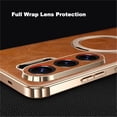 thumbnail image 3 of Case For Samsung Galaxy S26 Ultra/S26 Plus/S26, Genuine Leather Cover With Holder Wireless Charging Shell, 3 of 6