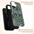 thumbnail image 4 of Gothic Moth Abstract Phone Case, Dark Green Wavy Lines & Stripe Art Phone Cover for iPhone 11 12 13 14 15 16 17 Pro Max Plus, 4 of 6