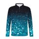 thumbnail image 5 of Blusa y camisa de manga larga con cuello vuelto para hombre, jersey de solapa con cremallera y manga larga, blusa informal estampada para San Valentín, poliéster para hombre, 5 of 5