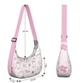 thumbnail image 4 of Fashionable Hobo Bag for Women – Durable & Comfortable, Hand-Drawn Cat Graphic, Cats and Hearts Pattern, Spacious Purse, 4 of 5