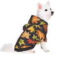 thumbnail image 2 of Fotbe Colorful Maple Leaves Print Small Dog Sweater Hoodies Pet Grey Hooded Soft Fleece Sweatshirts with Pocket Fall Winter Puppy Cat Sweaters Warm Clothes-XX-Large, 2 of 7