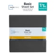 thumbnail image 3 of Mainstays Basic Value Microfiber Bed Sheet Set, Grey Stone, Twin-XL, 3 Piece, 3 of 7