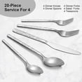 thumbnail image 3 of Fashionwu Silverware Set, 20 Piece Stainless Steel Flatware Set, Cutlery Set for Home Kitchen, Service for 4 Tableware Include Knife/Fork/Spoon, Mirror Polished & Dishwasher Safe, 3 of 8