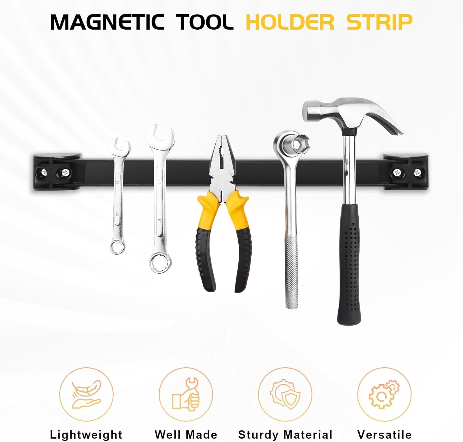 CozyNestFinds Magnetic Tool Holder Strip 4 Pack, 12 In Heavy Duty Tool Organizer Magnetic Strip, Tool Magnet Bar For Garage Tool Organization