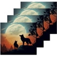 thumbnail image 2 of Coolnut 2PCS Wolf Towels Cotton Washcloths Set,Quick Drying & Absorbent Soft Bathroom Hand Towel Lightweight & Portable Fingertip Towel Decor Gift, 2 of 7