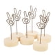 thumbnail image 1 of Soporte para números de mesa, señal de mano, modelado de gestos, práctico y práctico Material de haya, Clip para mesa de fotos, 6 uds., 1 of 8