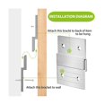 thumbnail image 3 of 1 Set 5In French Cleat Hanger Heavy Duty Metal Hanger Photo Rack Art Frame Wall Hardware Z-Barfor H, 3 of 5