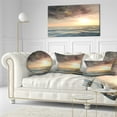 thumbnail image 3 of Designart Dark Sky with Clouds at Sunset - Beach Photo Throw Pillow - 12x20, 3 of 5