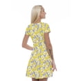 thumbnail image 2 of Women’s A Line Daffodils Summer Dress, Retro Triangle Arrangement, Cross Wrap V Neck, 6 Sizes, by Ambesonne, 2 of 2