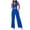 Dark Blue, variant on FAIWAD Women's 2 Piece Outfits Button Front Waistcoat Sleeveless V Neck Vest Jacket and Pants Ladies Office Work Set