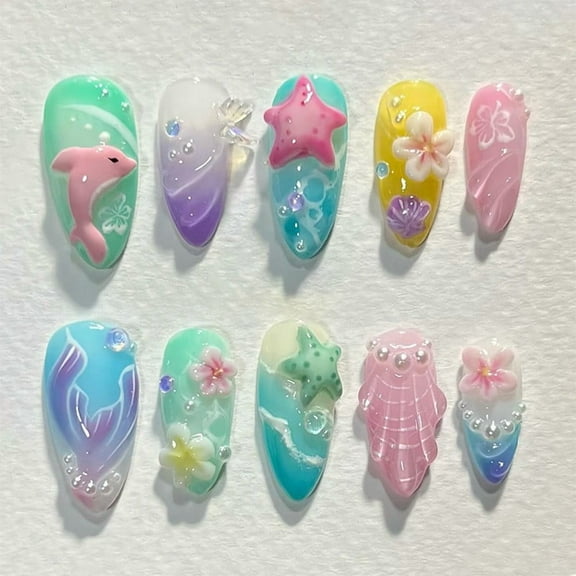 Ins-Style Handmade Press On Nails Set (30pcs) | Cute Acrylic Nails for a Glamorous, Salon-Worthy Look, No UV Lamp Required