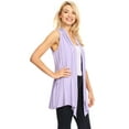 thumbnail image 3 of Women's Sleeveless Open Front Cardigan Lightweight Solid Drape Vest, 3 of 5