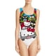 thumbnail image 1 of Traje de baño Kawaii de Hello Kitty de una pieza, Sanrio Y2K con perforación caliente, tirantes negros para chica picante, Top fino a la moda para mujer, 1 of 4