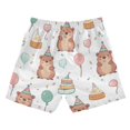 thumbnail image 2 of Kids' Beach Pants Comfortable Swim Trunks Capybara Wearing Party Hat Shorts for Pool Vacation and Lounge Wear Small, 2 of 8